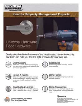 Literature for Universal Hardware Sell Sheet