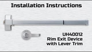 Universal Hardware UH40012 Rim Exit Device with Lever Trim Installation thumbnail