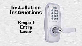 Universal Hardware Grade 2 Keypad Entry Lever Installation Video thumbnail