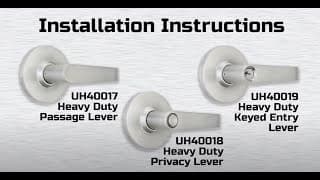 Universal Hardware Heavy Duty Lever Installation thumbnail